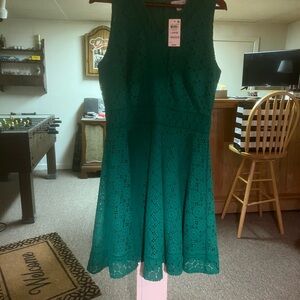 Charter Club Green Ombre Sleeveless Midi Dress
